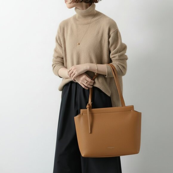 Gianni Chiarini Handbags - Giani Chiarini Matilde Italian Leather Tote Cognac Camel $385 Retail